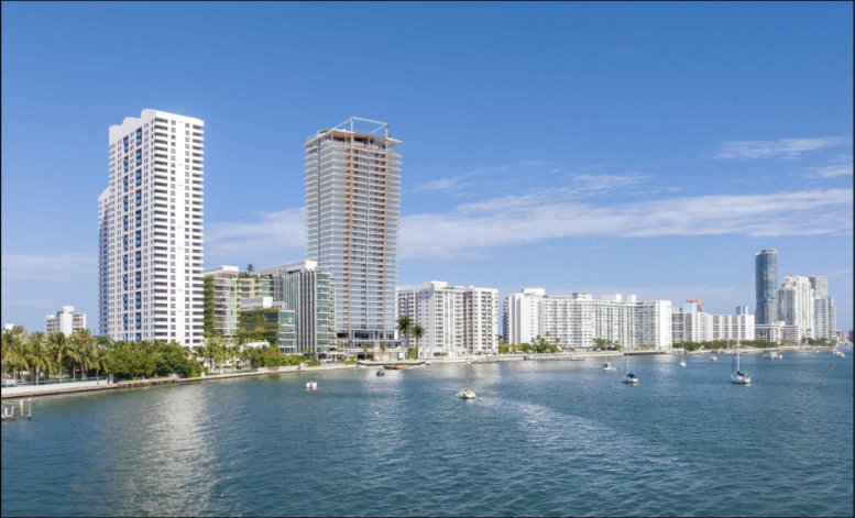1250 West Avenue Miami Beach luxury amenities pool deck rendering South Beach